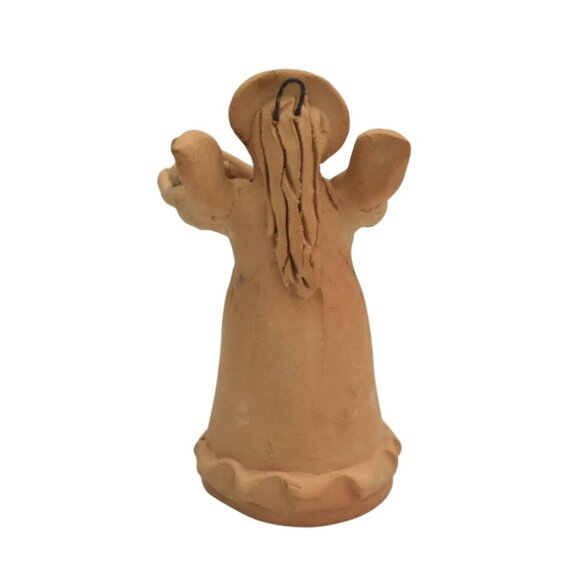 4 Handmade Mexican Terracotta Angel Ornament Figurine Set Musician Angels - Picture 8 of 13